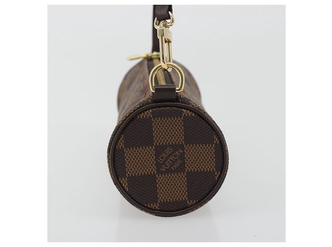 LOUIS VUITTON Damier Ebene Papillon Pouch LV Auth 193410V - vista 4