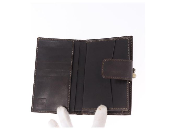 FENDI Zucca Canvas Bifold Wallet Black Brown Auth bs36409 - view 13