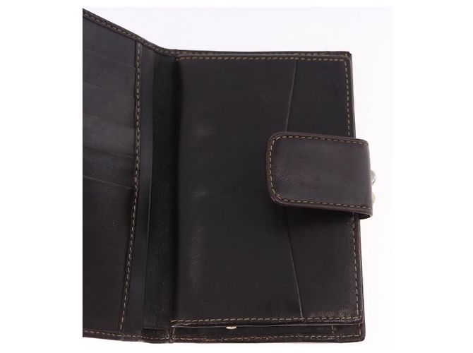 FENDI Zucca Canvas Bifold Wallet Black Brown Auth bs36409 - view 16