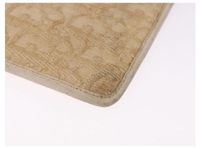 Pochette Christian Dior Trotter Canvas Beige Oro Auth bs36424 D'oro - vista 10