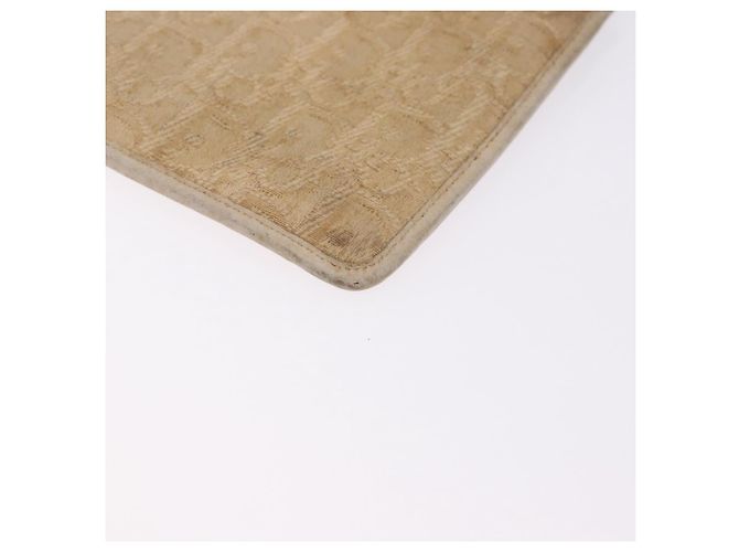 Pochette Christian Dior Trotter Canvas Beige Oro Auth bs36424 D'oro - vista 11