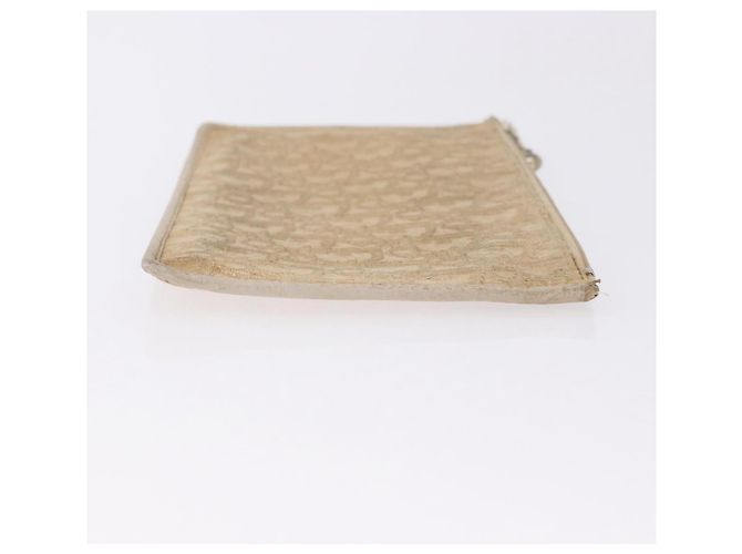 Pochette Christian Dior Trotter Canvas Beige Oro Auth bs36424 D'oro - vista 4