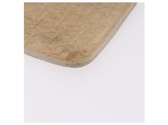 Pochette Christian Dior Trotter Canvas Beige Oro Auth bs36424 D'oro - vista 9