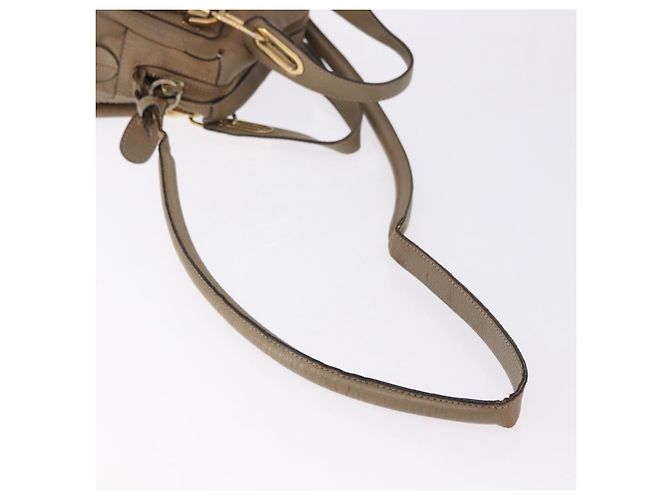 Chloé Borsa a Spalla Chloe Mercy in Pelle 2way Beige Gold Auth bs36433 D'oro - vista 10