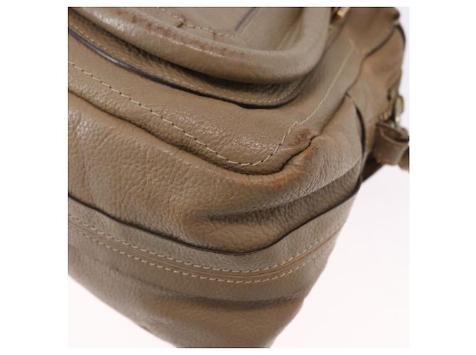 Chloé Borsa a Spalla Chloe Mercy in Pelle 2way Beige Gold Auth bs36433 D'oro - vista 14