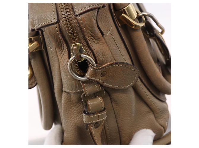 Chloé Borsa a Spalla Chloe Mercy in Pelle 2way Beige Gold Auth bs36433 D'oro - vista 17