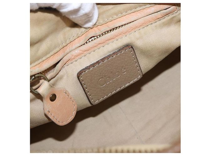 Chloé Borsa a Spalla Chloe Mercy in Pelle 2way Beige Gold Auth bs36433 D'oro - vista 18