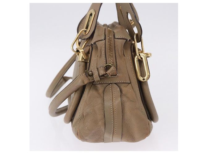 Chloé Borsa a Spalla Chloe Mercy in Pelle 2way Beige Gold Auth bs36433 D'oro - vista 4