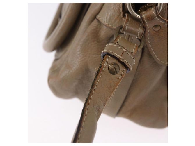 Chloé Borsa a Spalla Chloe Mercy in Pelle 2way Beige Gold Auth bs36433 D'oro - vista 6