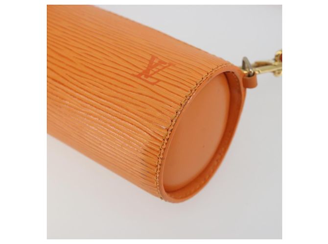 LOUIS VUITTON Epi Soufflot Pouch Accessory Pouch Orange Mandarin LV Auth 191498A Naranja Gris - vista 10