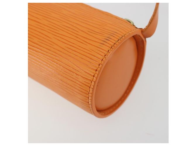 LOUIS VUITTON Epi Soufflot Pouch Accessory Pouch Orange Mandarin LV Auth 191498A Naranja Gris - vista 12