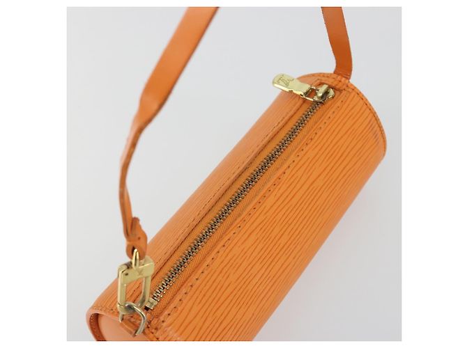 LOUIS VUITTON Epi Soufflot Pouch Accessory Pouch Orange Mandarin LV Auth 191498A Naranja Gris - vista 6