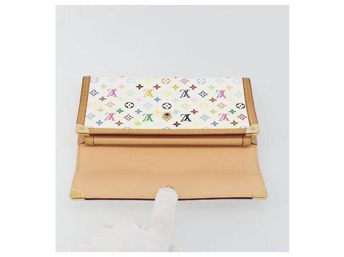 LOUIS VUITTON Monogram Multi Porte Tresor International M92659 Auth BA14626A Bianco - vista 17