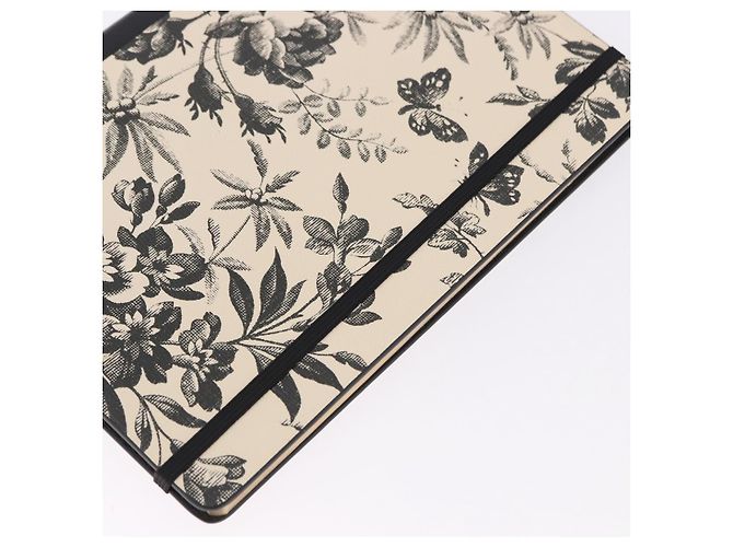 GUCCI NoteBook Canvas Beige Black Auth BA14610M Noir - vue 12
