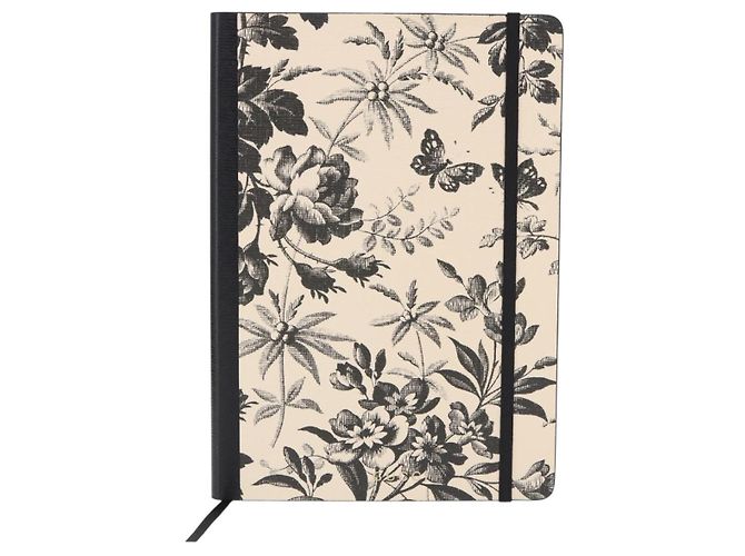 GUCCI NoteBook Canvas Beige Black Auth BA14610M Noir - vue 2
