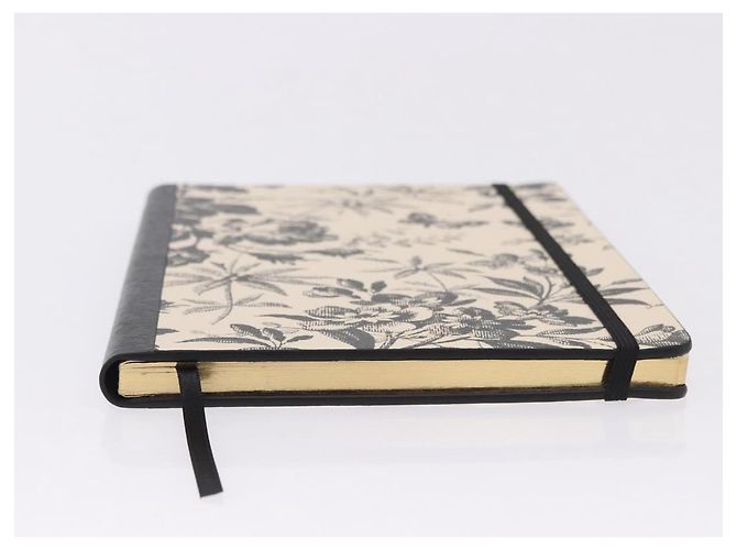 GUCCI NoteBook Canvas Beige Black Auth BA14610M Noir - vue 7