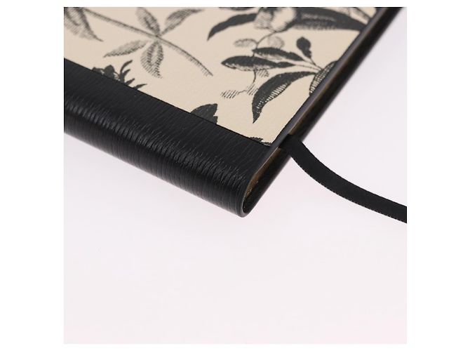 GUCCI NoteBook Canvas Beige Black Auth BA14610M Noir - vue 8