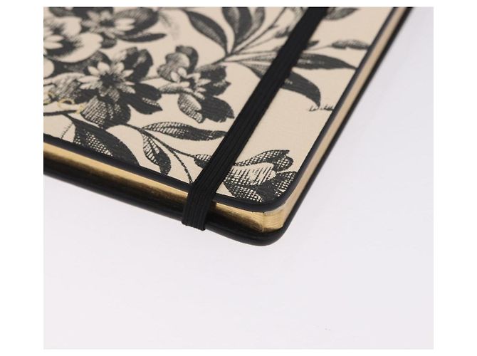 GUCCI NoteBook Canvas Beige Black Auth BA14610M Noir - vue 9