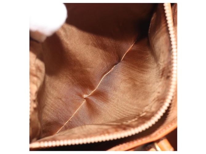 Céline Bolsa Tote CELINE Macadam Canvas PVC Bege Ouro Auth 193577 Dourado - vista 21