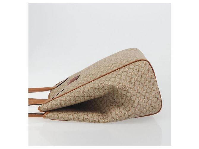 Céline Bolsa Tote CELINE Macadam Canvas PVC Bege Ouro Auth 193577 Dourado - vista 5