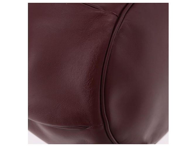 Borsa a Spalla CARTIER Must Line Pelle Bordeaux Oro Auth 194109A D'oro Bordò - vista 10