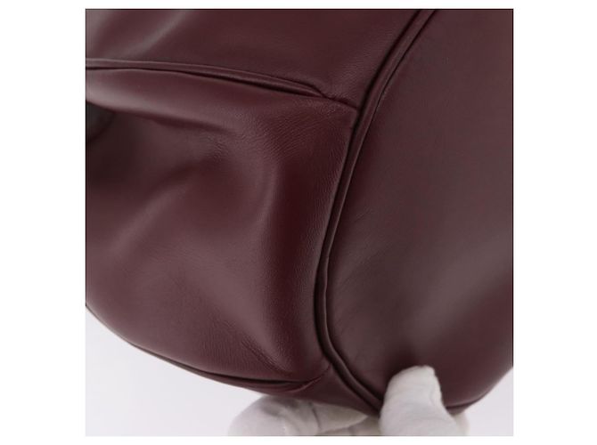 Borsa a Spalla CARTIER Must Line Pelle Bordeaux Oro Auth 194109A D'oro Bordò - vista 12