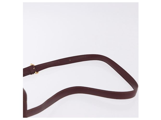 Borsa a Spalla CARTIER Must Line Pelle Bordeaux Oro Auth 194109A D'oro Bordò - vista 8