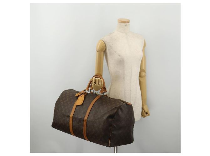 LOUIS VUITTON Borsa Boston Monogram Keepall 55 M41424 LV Auth 192275 Monogramma - vista 23