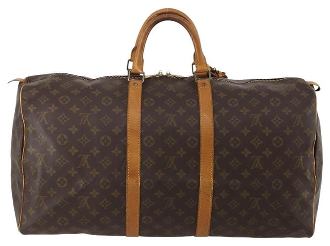 LOUIS VUITTON Borsa Boston Monogram Keepall 55 M41424 LV Auth 192275 Monogramma - vista 3