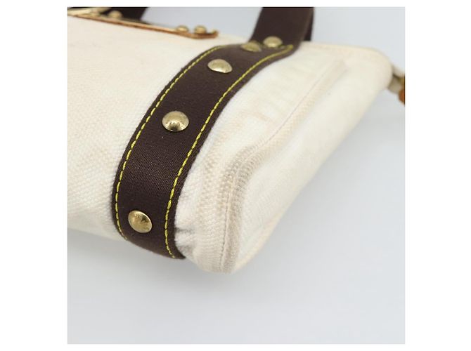LOUIS VUITTON Antigua Cabas PM Tote Bag White Brown M40036 LV Auth bs36588 Marrone Bianco - vista 10