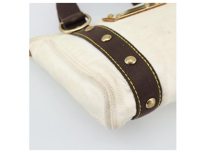 LOUIS VUITTON Antigua Cabas PM Tote Bag White Brown M40036 LV Auth bs36588 Marrone Bianco - vista 11