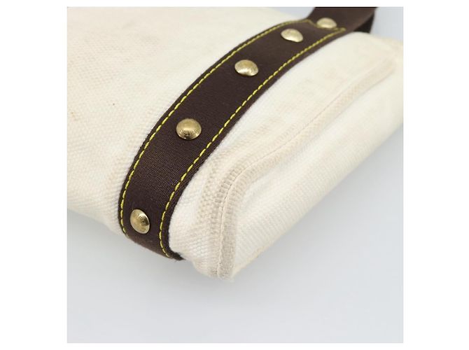 LOUIS VUITTON Antigua Cabas PM Tote Bag White Brown M40036 LV Auth bs36588 Marrone Bianco - vista 12