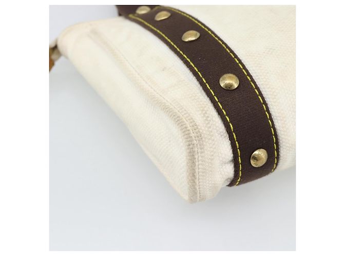 LOUIS VUITTON Antigua Cabas PM Tote Bag White Brown M40036 LV Auth bs36588 Marrone Bianco - vista 13