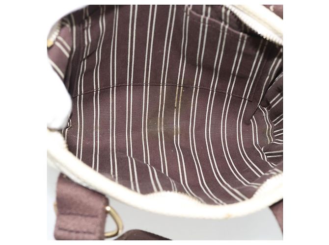 LOUIS VUITTON Antigua Cabas PM Tote Bag White Brown M40036 LV Auth bs36588 Marrone Bianco - vista 16