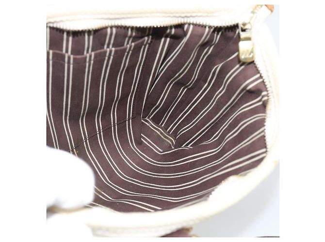 LOUIS VUITTON Antigua Cabas PM Tote Bag White Brown M40036 LV Auth bs36588 Marrone Bianco - vista 17