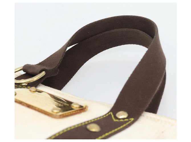 LOUIS VUITTON Antigua Cabas PM Tote Bag White Brown M40036 LV Auth bs36588 Marrone Bianco - vista 8