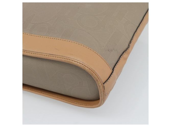 Borsa a Spalla Christian Dior PVC Pelle Beige Oro gh2327 - vista 12