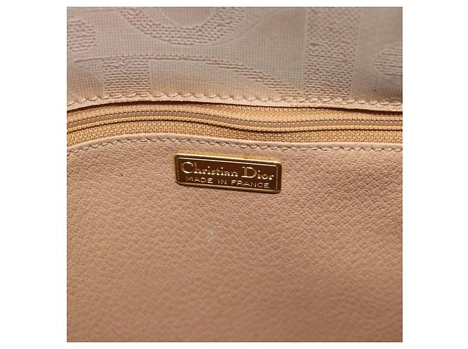 Borsa a Spalla Christian Dior PVC Pelle Beige Oro gh2327 - vista 14