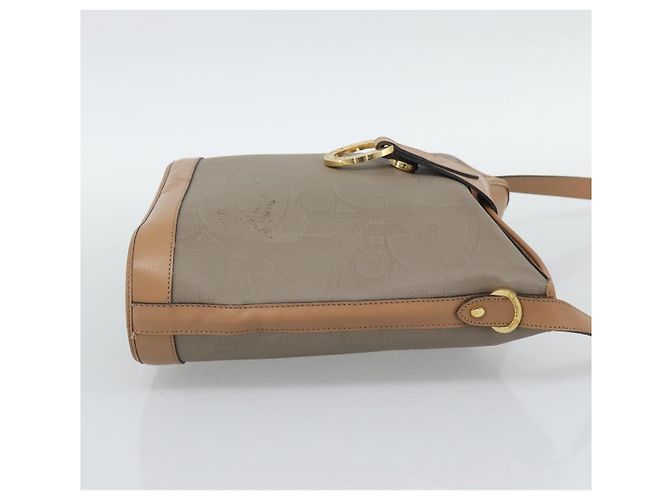 Borsa a Spalla Christian Dior PVC Pelle Beige Oro gh2327 - vista 5