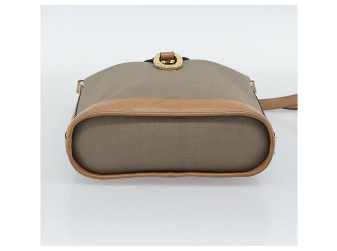 Borsa a Spalla Christian Dior PVC Pelle Beige Oro gh2327 - vista 9