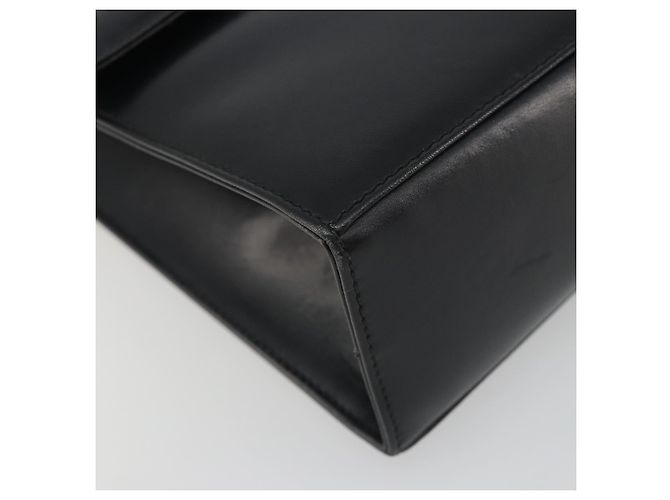 Borsa a tracolla Salvatore Ferragamo Gancini in pelle nera e oro Auth 194666 Nero D'oro - vista 11