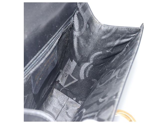 Borsa a tracolla Salvatore Ferragamo Gancini in pelle nera e oro Auth 194666 Nero D'oro - vista 19