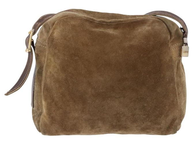 Borsa a tracolla LOEWE in scamosciato beige e oro Auth bs36680 D'oro - vista 2