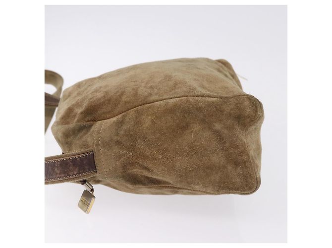 Borsa a tracolla LOEWE in scamosciato beige e oro Auth bs36680 D'oro - vista 5
