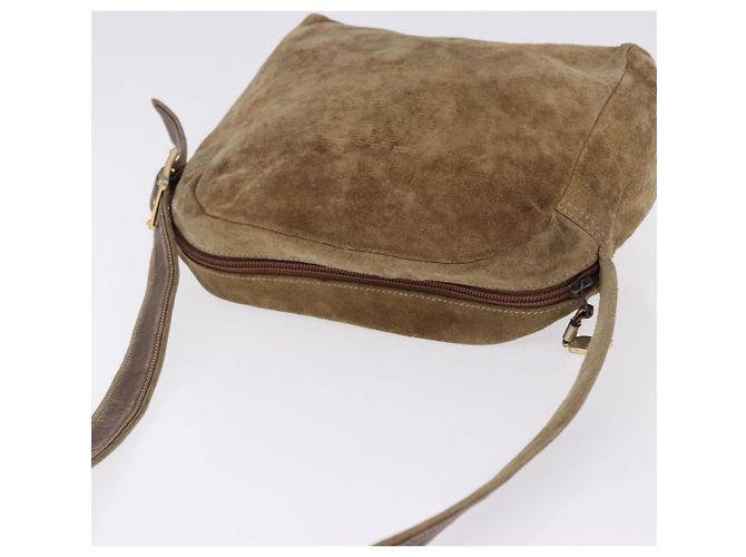 Borsa a tracolla LOEWE in scamosciato beige e oro Auth bs36680 D'oro - vista 7