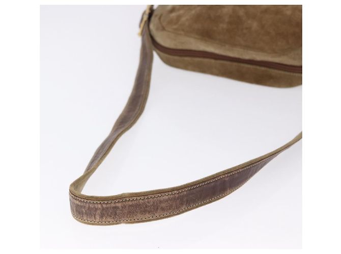 Borsa a tracolla LOEWE in scamosciato beige e oro Auth bs36680 D'oro - vista 8
