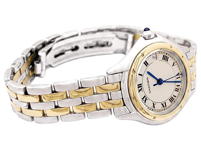 Orologio Cartier "Panthère Cougar", oro giallo e acciaio. - vista 2