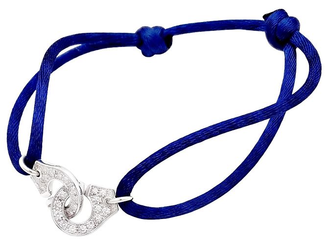 Bracciale Dinh Van "Menottes R10", oro bianco, diamanti. - vista 2