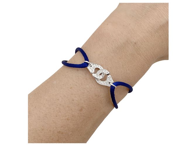 Bracciale Dinh Van "Menottes R10", oro bianco, diamanti. - vista 5