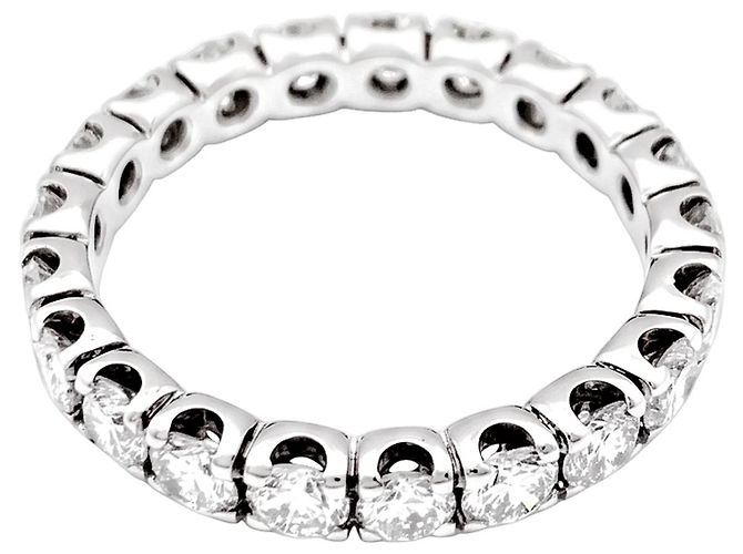 Autre Marque Fede eternity completa in oro bianco e diamanti - vista 2